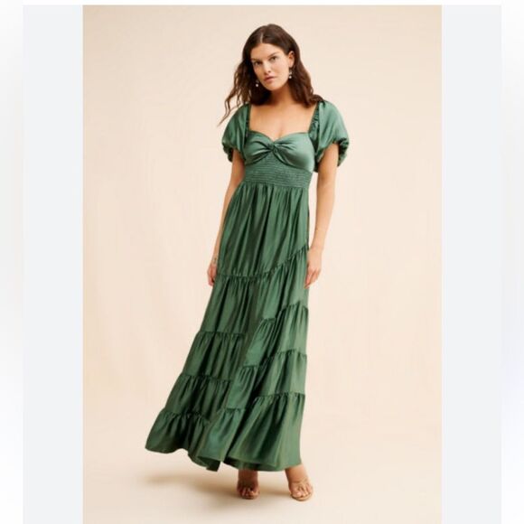 Sundrenched Silky Maxi Dress by Free People Medium